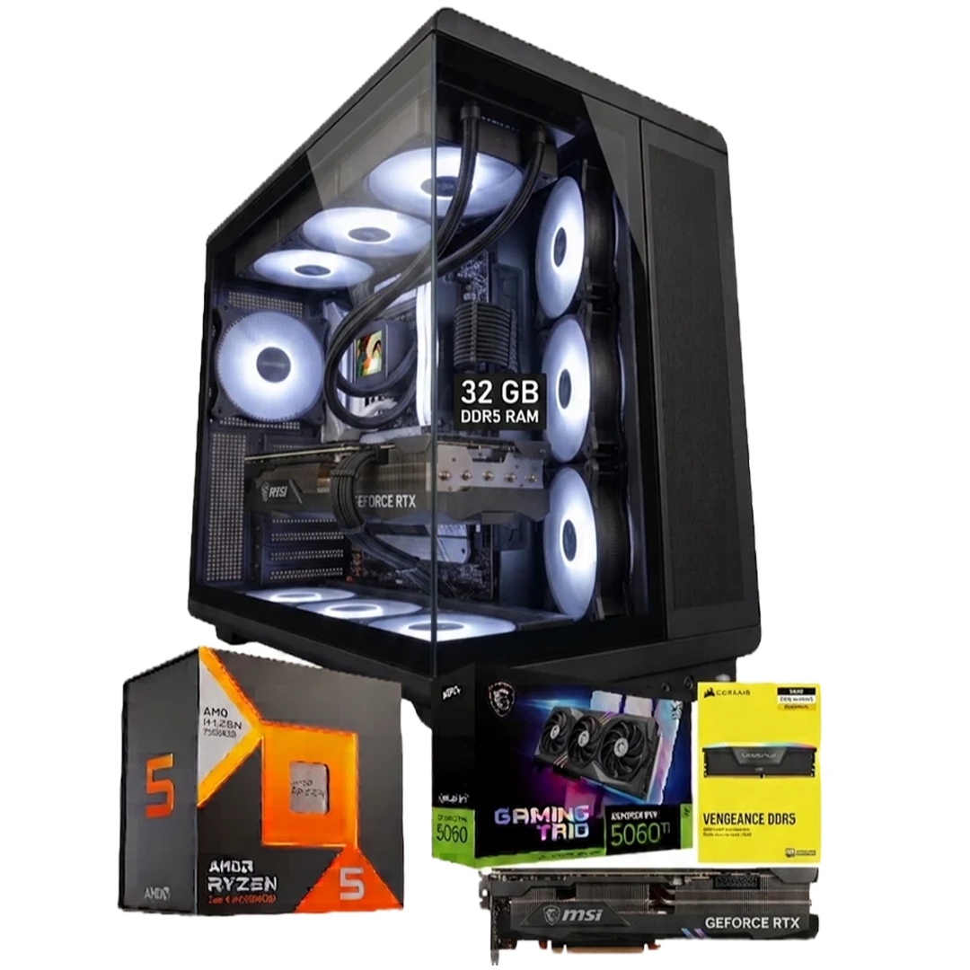 AFRODITE, Ryzen 5 7500x3d, RTX 5060ti 8GB, DDR5 32GB